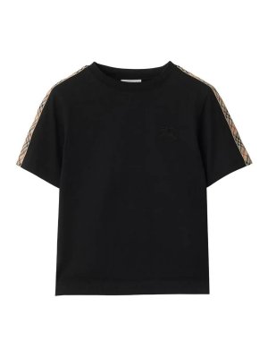 BURBERRY: t-shirt - Controllare la maglietta in cotone