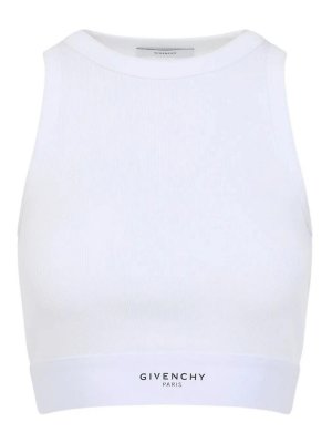 GIVENCHY: Tops & Tank tops - Cropped Tank Top In Cotton With  Band