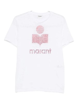 Isabel Marant Etoile: t-shirt - T-Shirt Zewel Logo Lucido