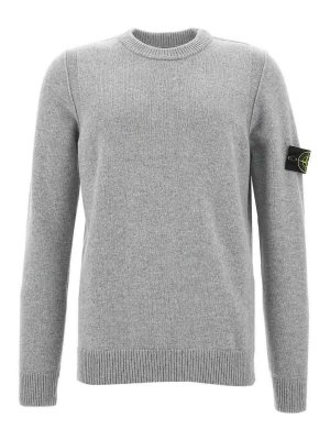 STONE ISLAND: crew necks - Crew Neck Wool Sweater