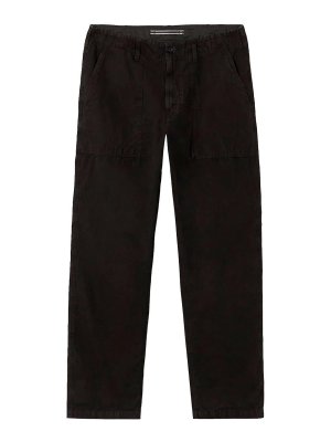 STONE ISLAND: pantaloni shorts - Pantaloni di fatica in tela di cotone
