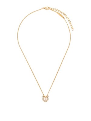 FERRAGAMO: Necklaces & Chokers - Gancini 3D Crystals Necklace