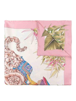 FERRAGAMO: scarves - India Print Silk Scarf