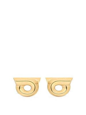 FERRAGAMO: Earrings - Gancini Stud Earrings - Mis 18