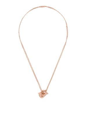 FERRAGAMO: Necklaces & Chokers - Double Gancini Pendant Necklace