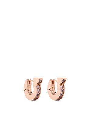 FERRAGAMO: Earrings - Gancini Crystals Earrings