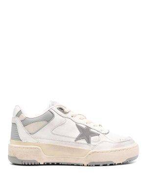 GOLDEN GOOSE: sneakers - Quaranta2 sneaker in pelle e tessuto