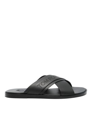 TOM FORD: Chanclas de playa - Chanclas - Negro