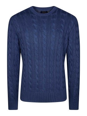 POLO RALPH LAUREN: Col bateau - Pull Col Bateau - Bleu