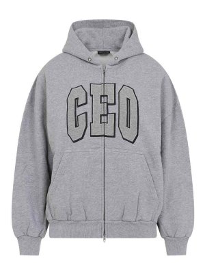 BALENCIAGA: Sweatshirts & Sweaters - Small Fit Zip-Up Sweatshirt