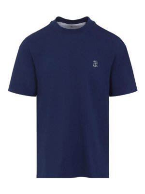 BRUNELLO CUCINELLI: T-shirts - T-Shirt - Blau