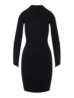 Courreges: short dresses - Circle Rib Mini Dress