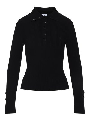 Mowalola ポロシャツ - 黒 | MOSS24PO04012372BLACK | THEBS