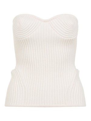 JEAN PAUL GAULTIER: Tops & Tank tops - Merino Wool Ribbed Stretch Corset