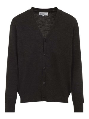 Maison Margiela: Cárdigans - Cárdigan - Marrón Oscuro