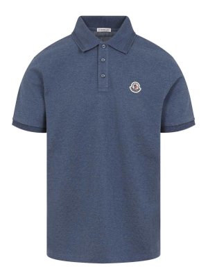 MONCLER: Polos - Polo - Azul Oscuro
