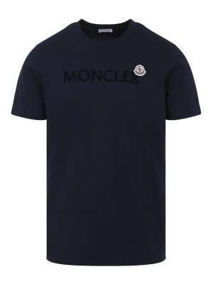 MONCLER: Camisetas - Camiseta - Azul Oscuro