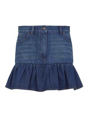 VALENTINO: Knee length skirts & Midi - Cotton Mini Skirt