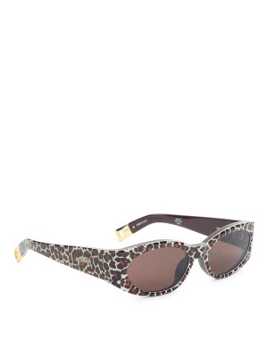 JACQUEMUS: サングラス - サングラス - ブラウン