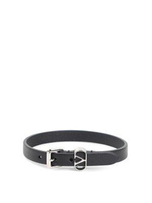 VALENTINO GARAVANI: Bracelets & Bangles - Ovalette Leather Bracelet