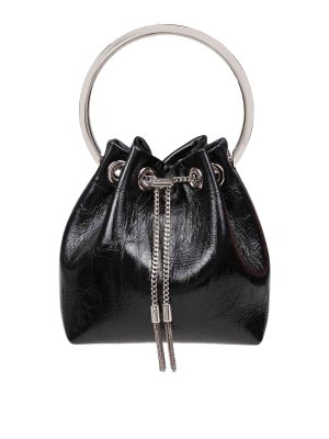 JIMMY CHOO: borse a tracolla - Borsa Bon Bon Tzz In Pelle Verniciata