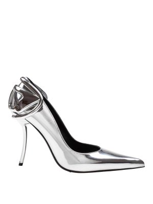 DIESEL: court shoes - Leather dÃ©collete with curved heel