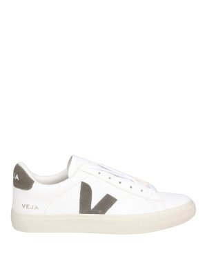 VEJA: trainers - Chromefree field in white leather/kaki