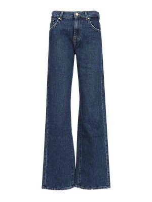 7 FOR ALL MANKIND: jeans bootcut - Jeans tess in denim elasticizzato