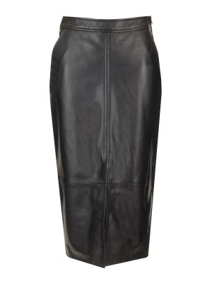 ARMA: Knee length skirts & Midi - Leather Pencil Skirt
