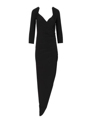 Norma Kamali: abiti da sera - Vestito con drappeggio laterale