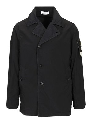 STONE ISLAND: short coats - Short Nylon Trench Coat