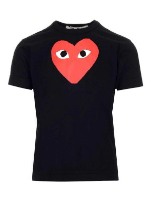 Comme des Garçons Play: Camisetas - Camiseta - Negro