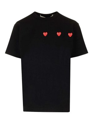 Comme des Garçons Play: T-shirts - T-Shirt - Schwarz