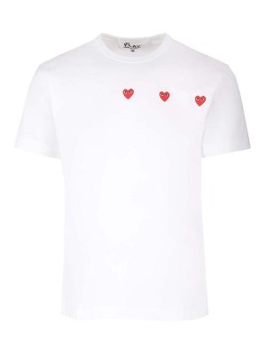 Comme des Garçons Play: T-shirts - T-Shirt - Weiß