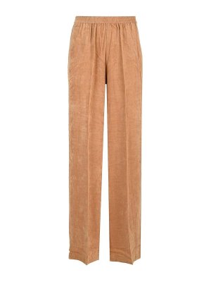 FORTE FORTE: Trousers Shorts - Velvet Wide Leg Pants