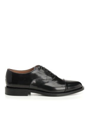 CORVARI: classic shoes - Black Leather Oxford Shoe