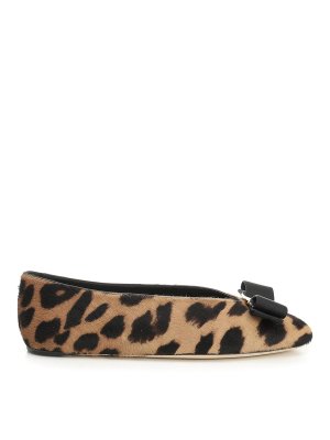 FERRAGAMO: Ballerines - Ballerines - Imprimé Animal