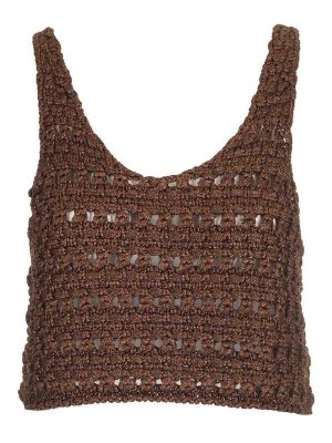 ALANUI: Tops & Tank tops - Viscose Knit Cropped Top