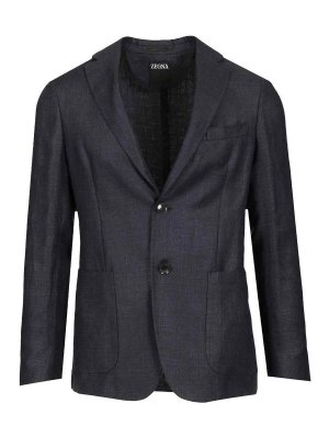 ZEGNA: casual jackets - Unlined Jacket In Linen And Wool Blend