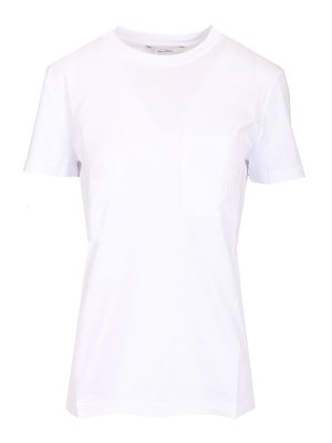 Max Mara: crew necks - Crew Neck T-Shirt With Pocket