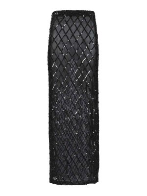 P.A.R.O.S.H.: ニーレングススカート＆ミディ丈 - 膝丈/ミディスカート - 黒