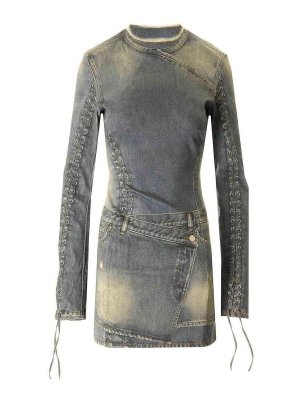 Acne Studios: short dresses - A20648 863-Mid Blue