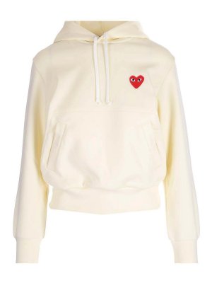 Comme des Garçons Play: Sweatshirts und Pullover - Sweatshirt - Weiß