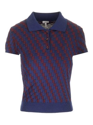 LOEWE: polo shirts - Stretch Cotton Polo Shirt