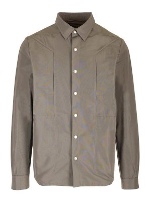 RICK OWENS: shirts - Fogpoket Dove Grey Shirt