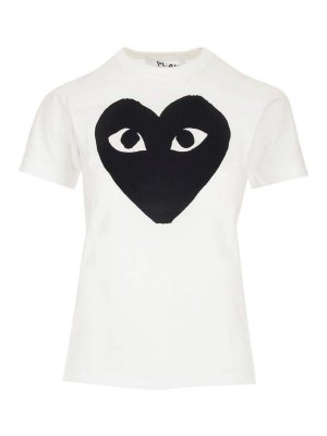 Comme des Garçons Play: Camisetas - Camiseta - Blanco