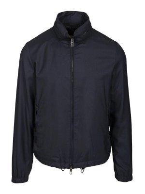 GIORGIO ARMANI: casual jackets - Icon Blouson In Cashmere And Silk