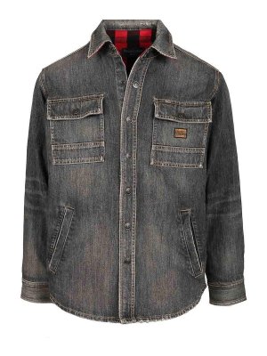 BALENCIAGA: shirts - Denim Overshirt
