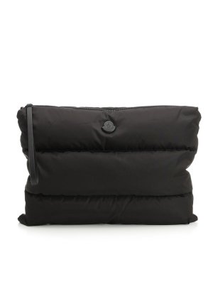 MONCLER: Sacs ordinateur & Mallettes - Manteau En Cuir - Noir