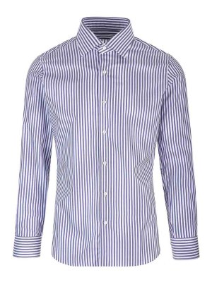 BARBA: shirts - Journey Line Cotton Oxford Shirt